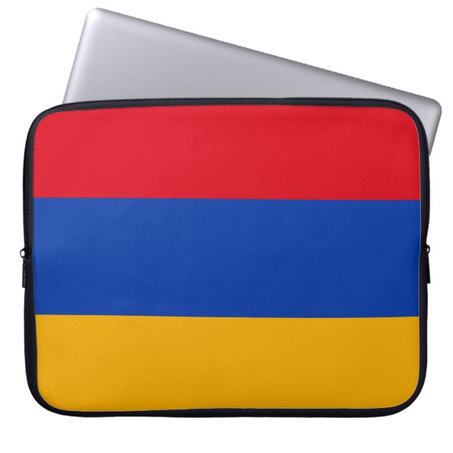 Flagga Armenien Laptop Fodral (Framsidan)