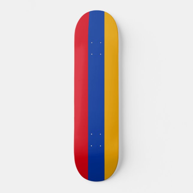 Flagga Armenien Mini Skateboard Bräda 18,5 Cm (Framsida)