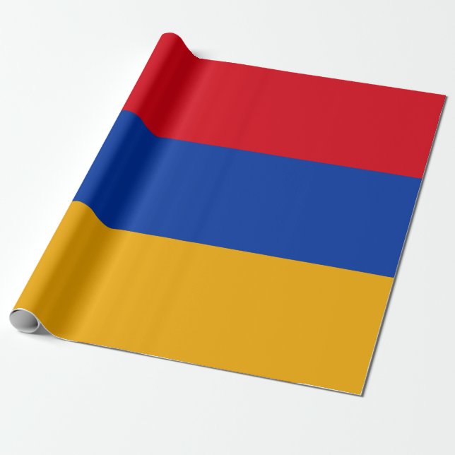 Flagga Armenien Presentpapper (Utrullad)