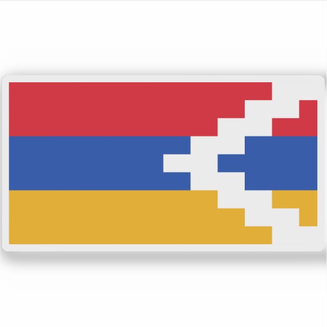 Flagga Artsakh Klistermärken (Framsida)
