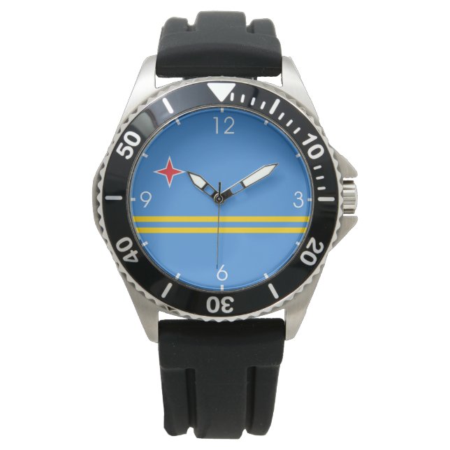 Flagga Aruba Armbandsur (Framsida)