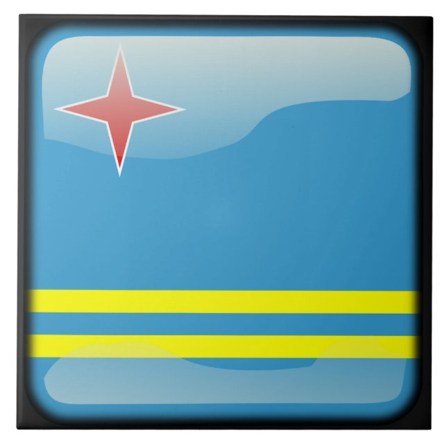 Flagga Aruba Kakelplatta (Framsidan)
