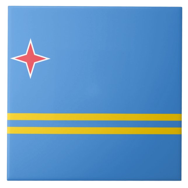 Flagga Aruba Kakelplatta (Framsidan)
