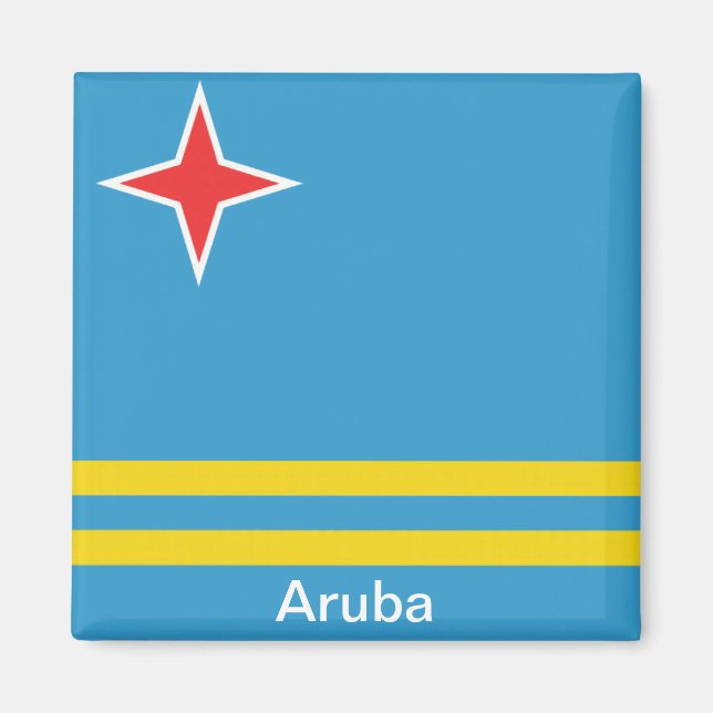 Flagga Aruba Magnet (Framsidan)