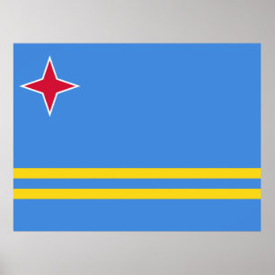 Flagga Aruba Poster