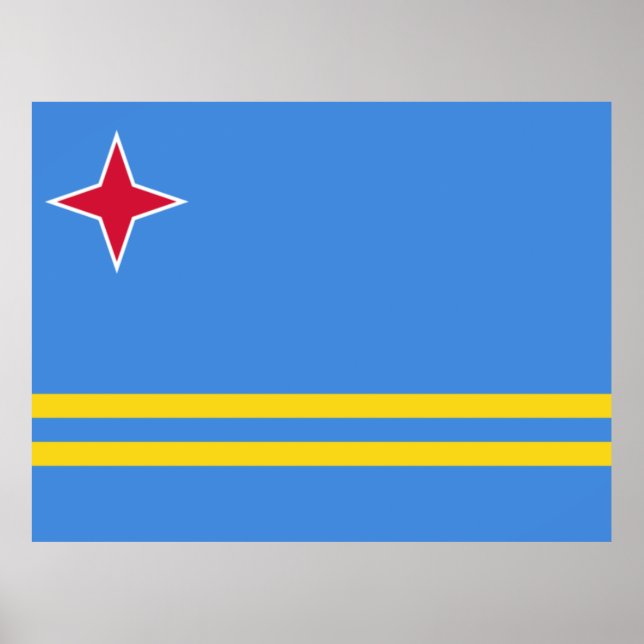 Flagga Aruba Poster (Framsidan)