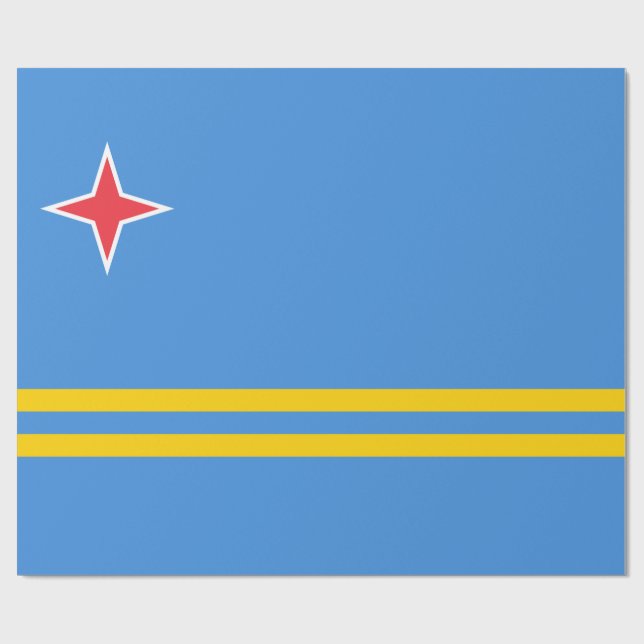 Flagga Aruba Presentpapper (Platt)