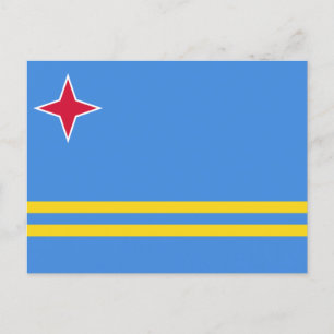 Flagga Aruba Vykort