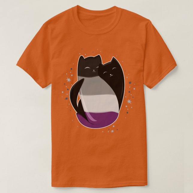 Flagga ASexkalt katt-HBT-Pride T Shirt (Design framsida)