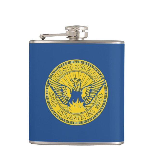 Flagga Atlanta, Georgia Hip Flask Fickplunta (Framsidan)