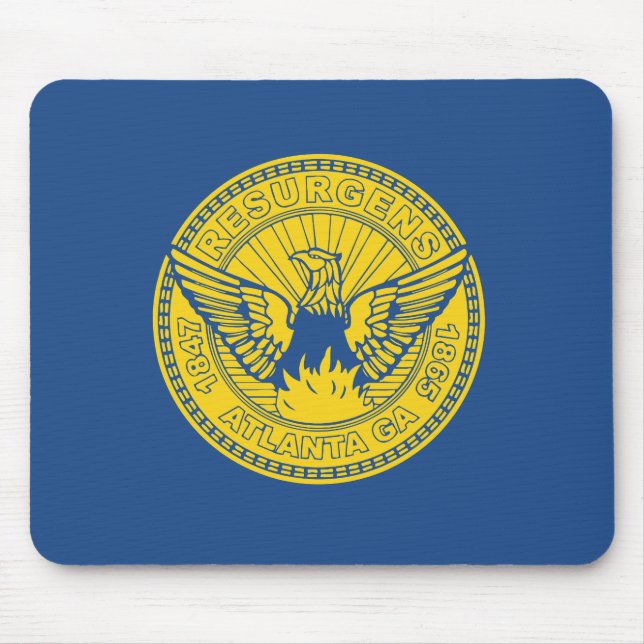 Flagga Atlanta, Georgia Mouse Pad Musmatta (Framsidan)