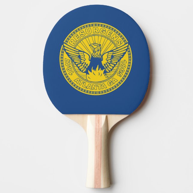 Flagga Atlanta, Georgia Ping Pong Paddle Pingisracket (Framsidan)
