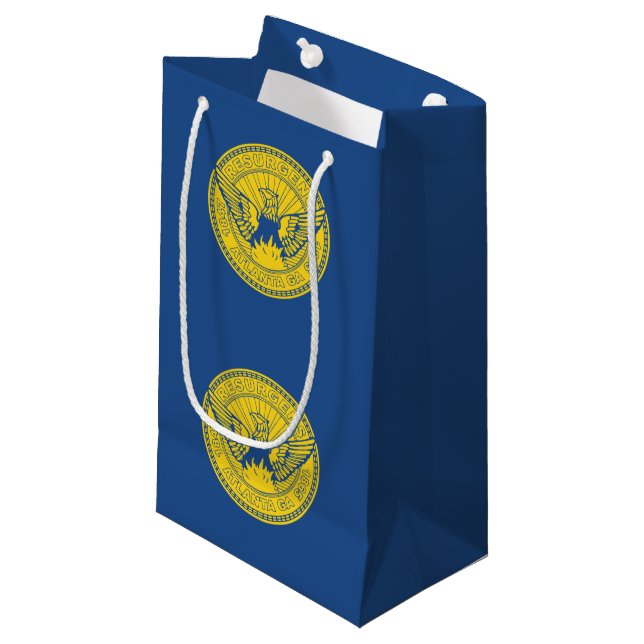 Flagga Atlanta, Georgia Small Gift Bag (Framsidan Vinklad)