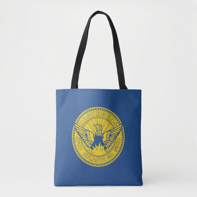 Flagga Atlanta, Georgia Totebag Tygkasse (Framsida)