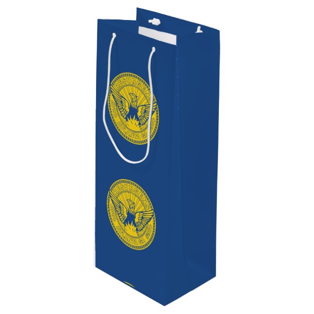 Flagga Atlanta, Georgia Vin Gift Bag (Framsidan Vinklad)
