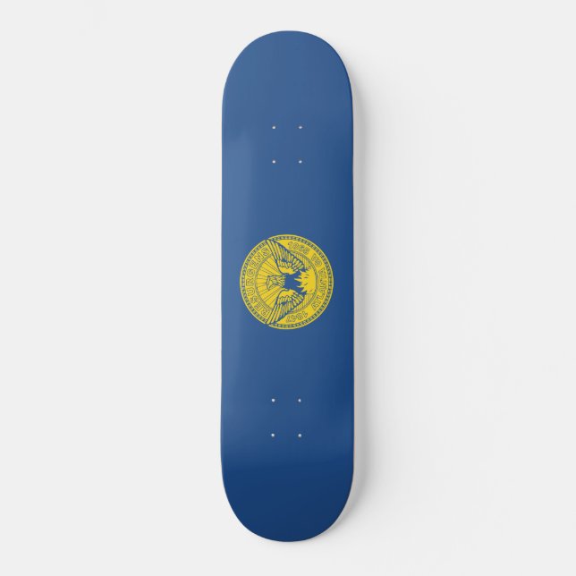 Flagga Atlanta (Georgien, Förenta staterna) Mini Skateboard Bräda 18,5 Cm (Framsida)