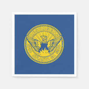 Flagga Atlanta, Georgiens Pappra blöjor Pappersservett