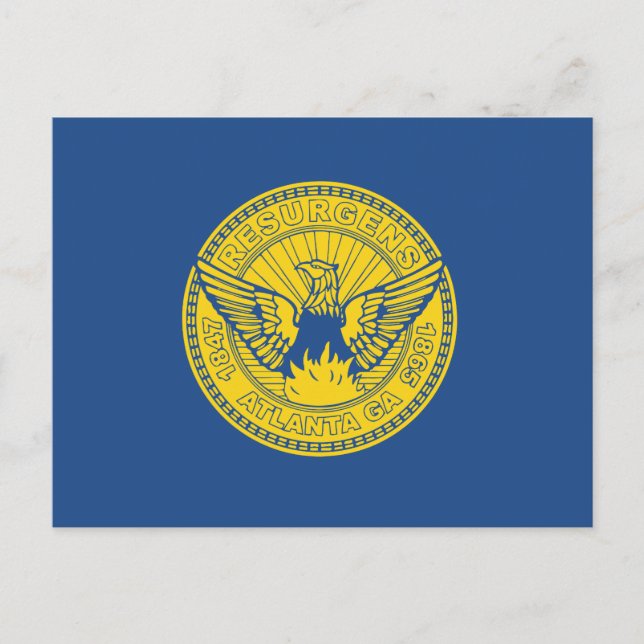 Flagga Atlanta, Georgiens vykort (Framsida)