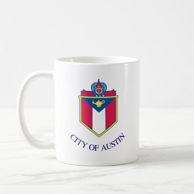 Flagga Austin, Texas Kaffemugg (Vänster)