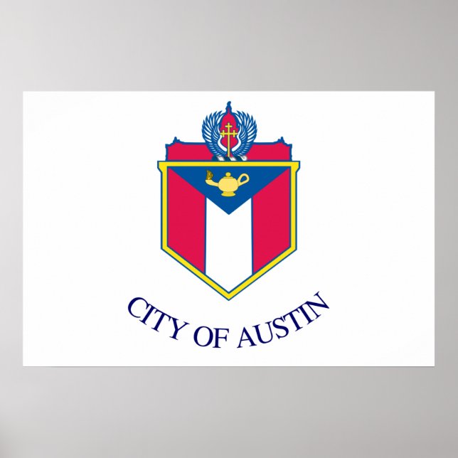 Flagga Austin (Texas) Poster (Framsidan)