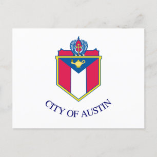 Flagga Austin, Texas Vykort