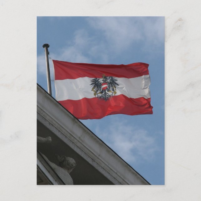 flagga austria emblem vykort (Framsida)