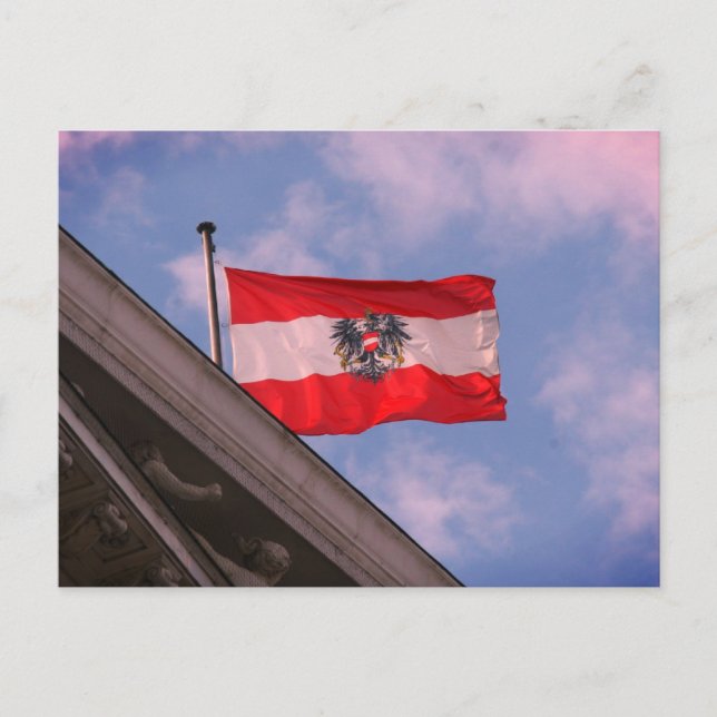 flagga austriaflygning vykort (Framsida)