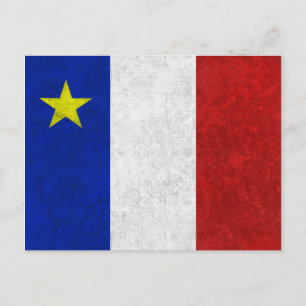 Flagga av Acadia Distress Grunge Vykort