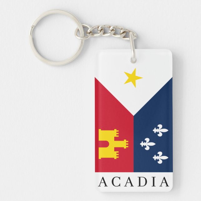 Flagga av Acadiana Keychain (Framsidan)
