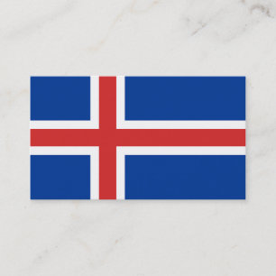 Flagga av Affärskorten för Island Visitkort