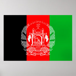 Flagga av Afghanistan Poster