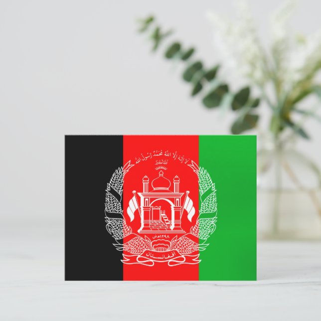 Flagga av Afghanistan Vykort (Stående Fram)