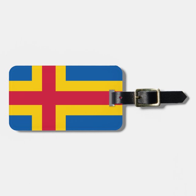 Flagga av Åland Bagagebricka (Horisontell Framsida)