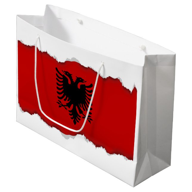 Flagga av Albanien (Framsidan Vinklad)