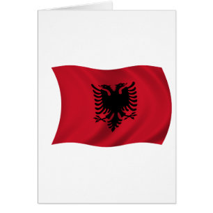 Flagga av Albanien Hälsningskort