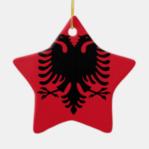 Flagga av Albanien Julgransprydnad Keramik