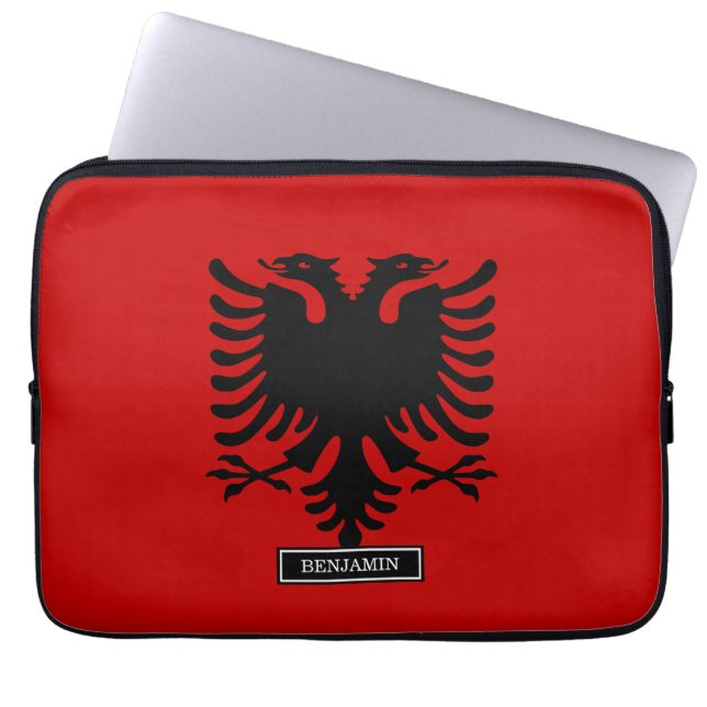 Flagga av Albanien Laptop Fodral (Framsidan)