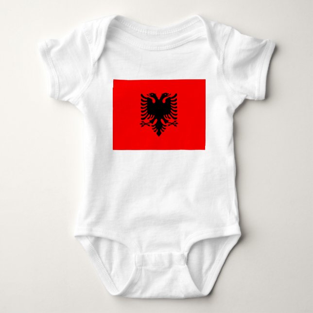 Flagga av Albanien T Shirt (Framsida)