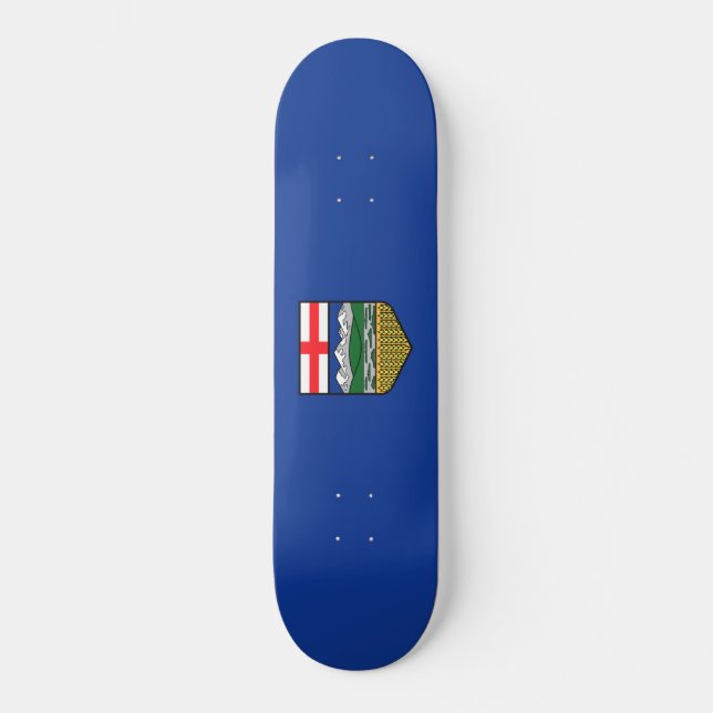 Flagga av Alberta Mini Skateboard Bräda 18,5 Cm (Framsida)