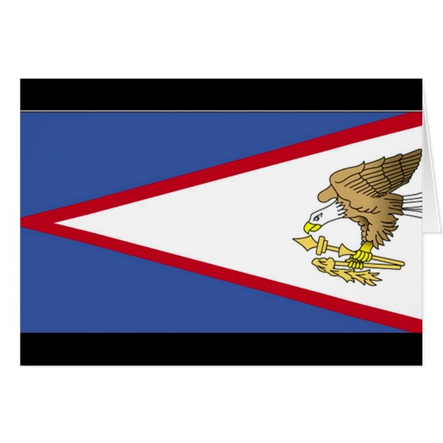 Flagga av American Samoa Hälsningskort (Framsidan Horizontal)