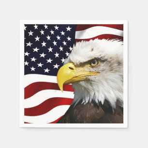 Flagga av Amerika med örnen Pappersservett