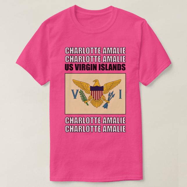 Flagga av Amerikanska Jungfruöarna T Shirt (Design framsida)