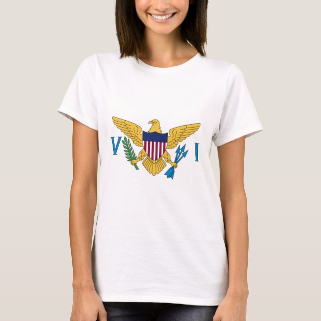Flagga av Amerikanska Jungfruöarna T Shirt (Framsida)