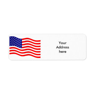 Flagga av Amerikas förenta stater - dina idéer Returadress Etikett