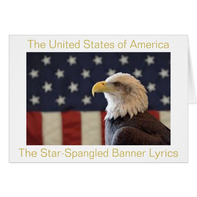 Flagga av Amerikas förenta stater OBS Kort (Framsidan Horizontal)