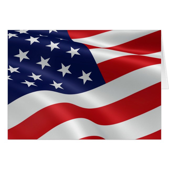 Flagga av Amerikas förenta stater OBS Kort (Framsidan Horizontal)