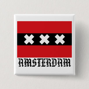 Flagga av Amsterdam Knapp