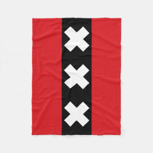Flagga av Amsterdam, Nederländerna Fleecefilt