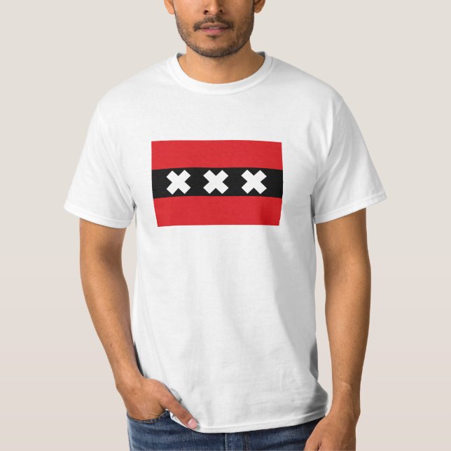 Flagga av Amsterdam T Shirt (Framsida)