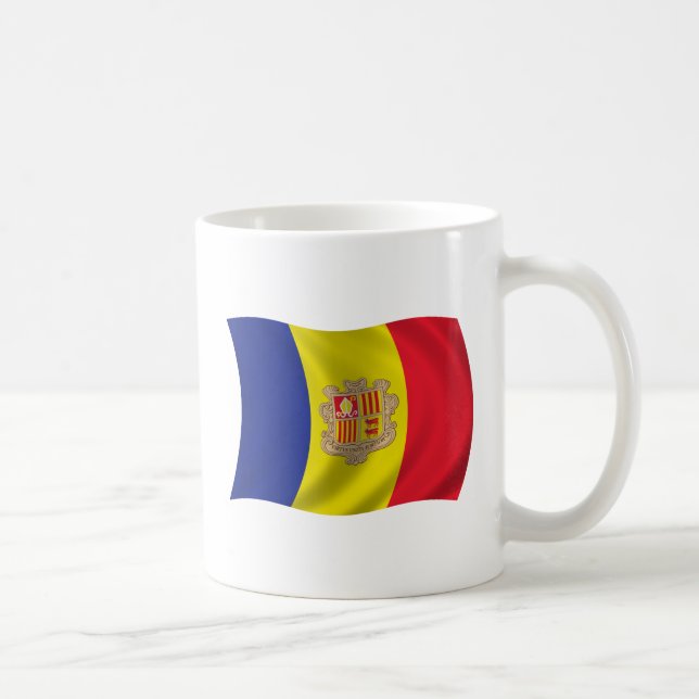 Flagga av Andorra Kaffemugg (Höger)